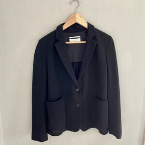 Pomandere Single Breasted Wool Jacket Blazer Black
